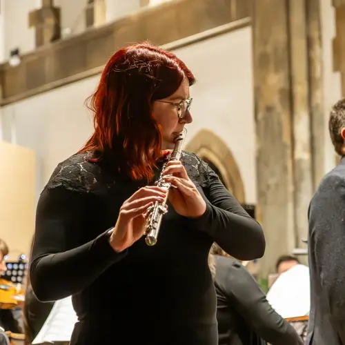 Richard F. Jackson performing with Roath Chamber Orchestra, 23rd March 2025 - Photo by Keith Bolton @old_aged_punk