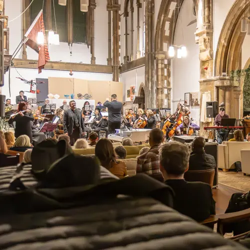 Richard F. Jackson performing with Roath Chamber Orchestra, 23rd March 2025 - Photo by Keith Bolton @old_aged_punk