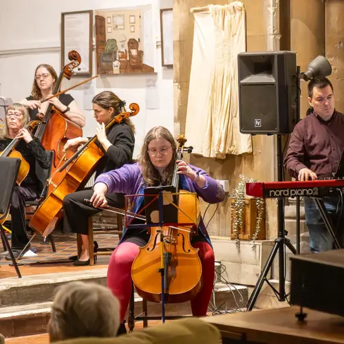 Richard F. Jackson performing with Roath Chamber Orchestra, 23rd March 2025 - Photo by Keith Bolton @old_aged_punk